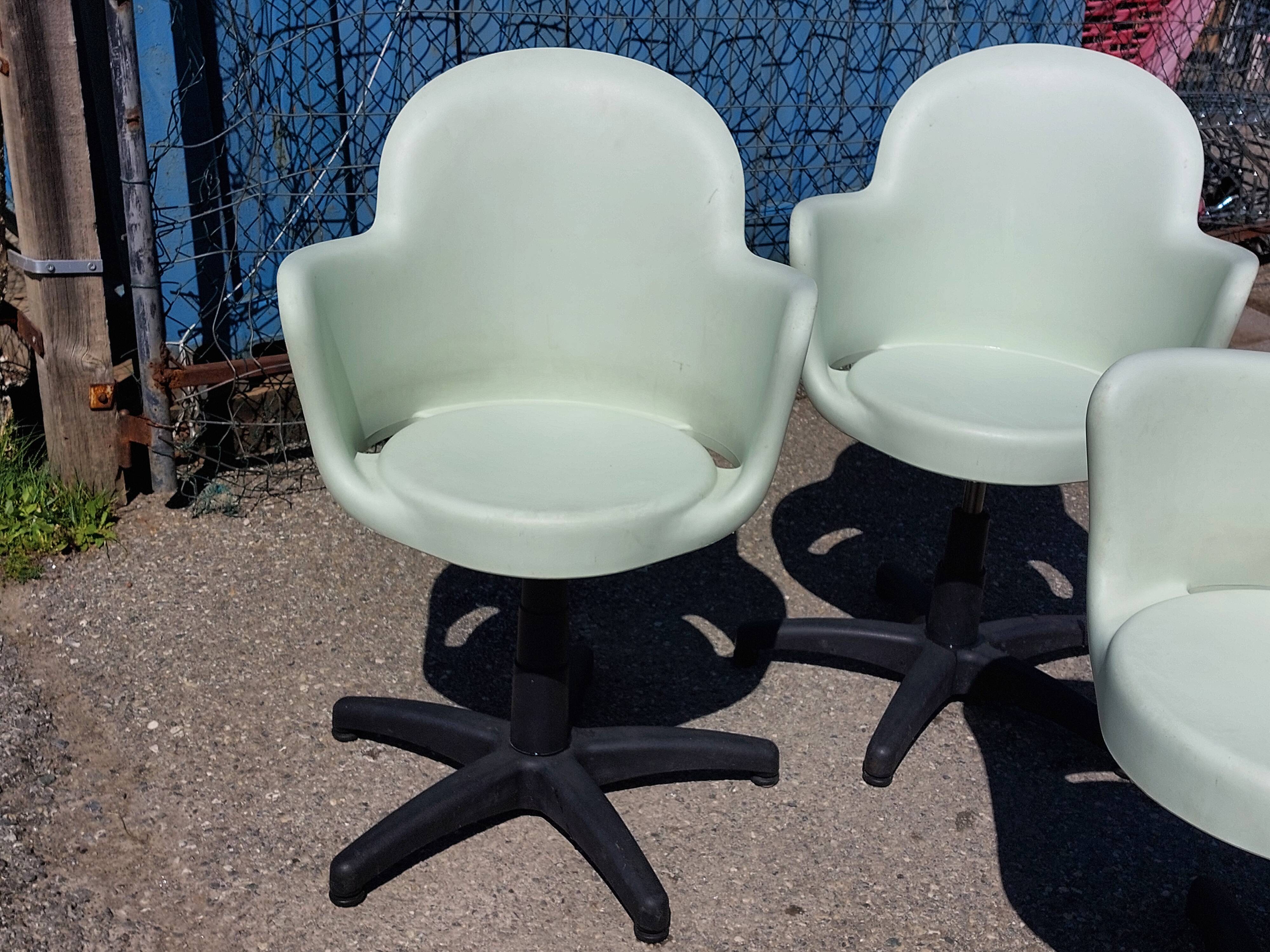 3 Gogo office chairs – Marcello Ziliani for Sintesi – Italy 1980s