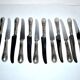 Set of 12 Napoleon Empire table knives - 19th century diamond swan decoration.