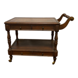 Service, service trolley with wheels, 4 drawers, solid oak