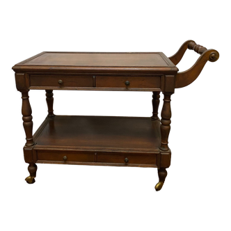 Service, service trolley with wheels, 4 drawers, solid oak