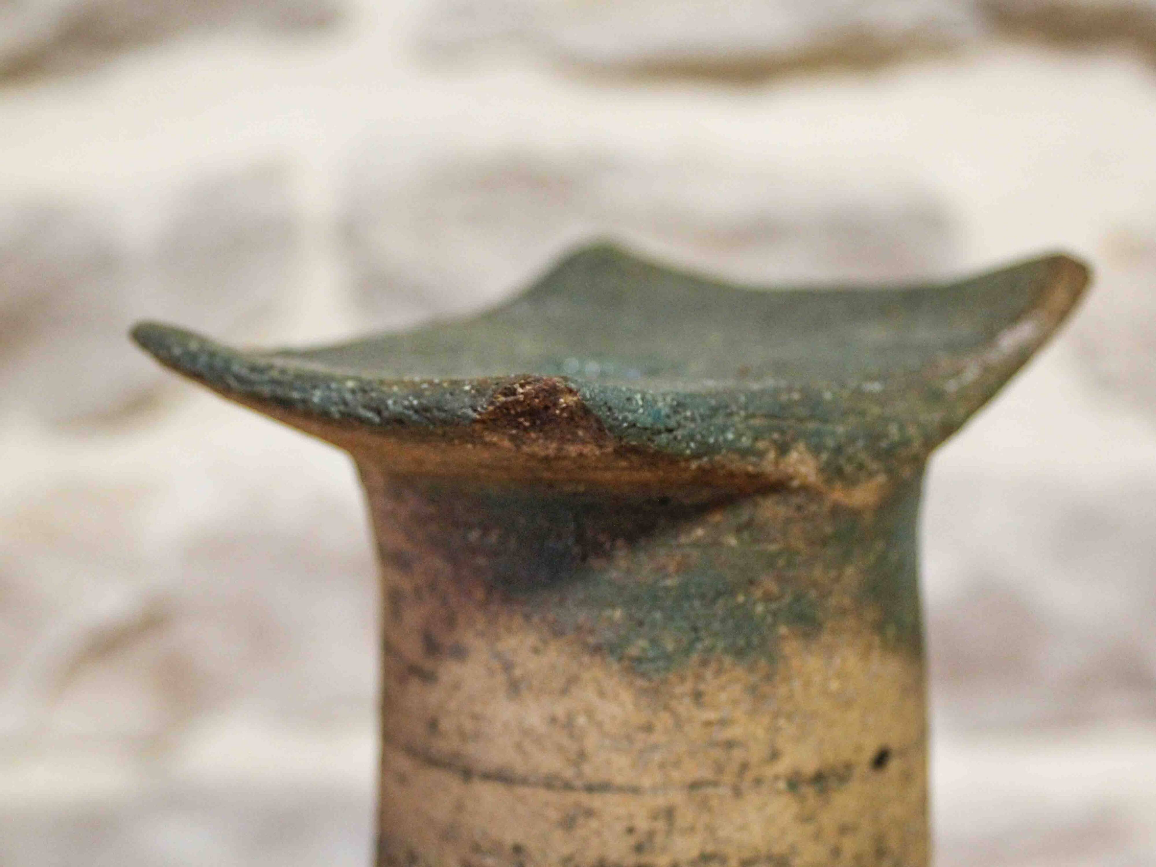 Single-flower vase in ceramic by Claude and Jean Bersoux