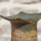 Single-flower vase in ceramic by Claude and Jean Bersoux