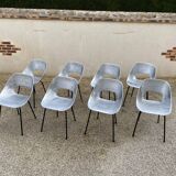 8 tulip chairs by P.Guariche