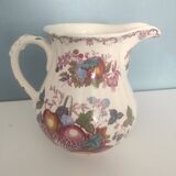 Multicolor Mason's Ironstone Fenton fruit basket pitcher
