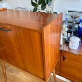 Scandinavian writing basket in wood 1960