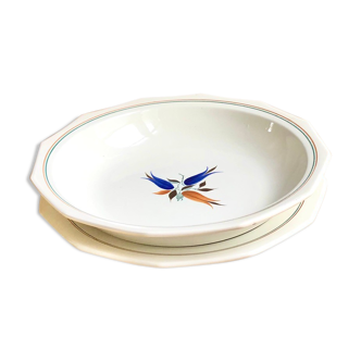 Duo de plats 1930 St Amand