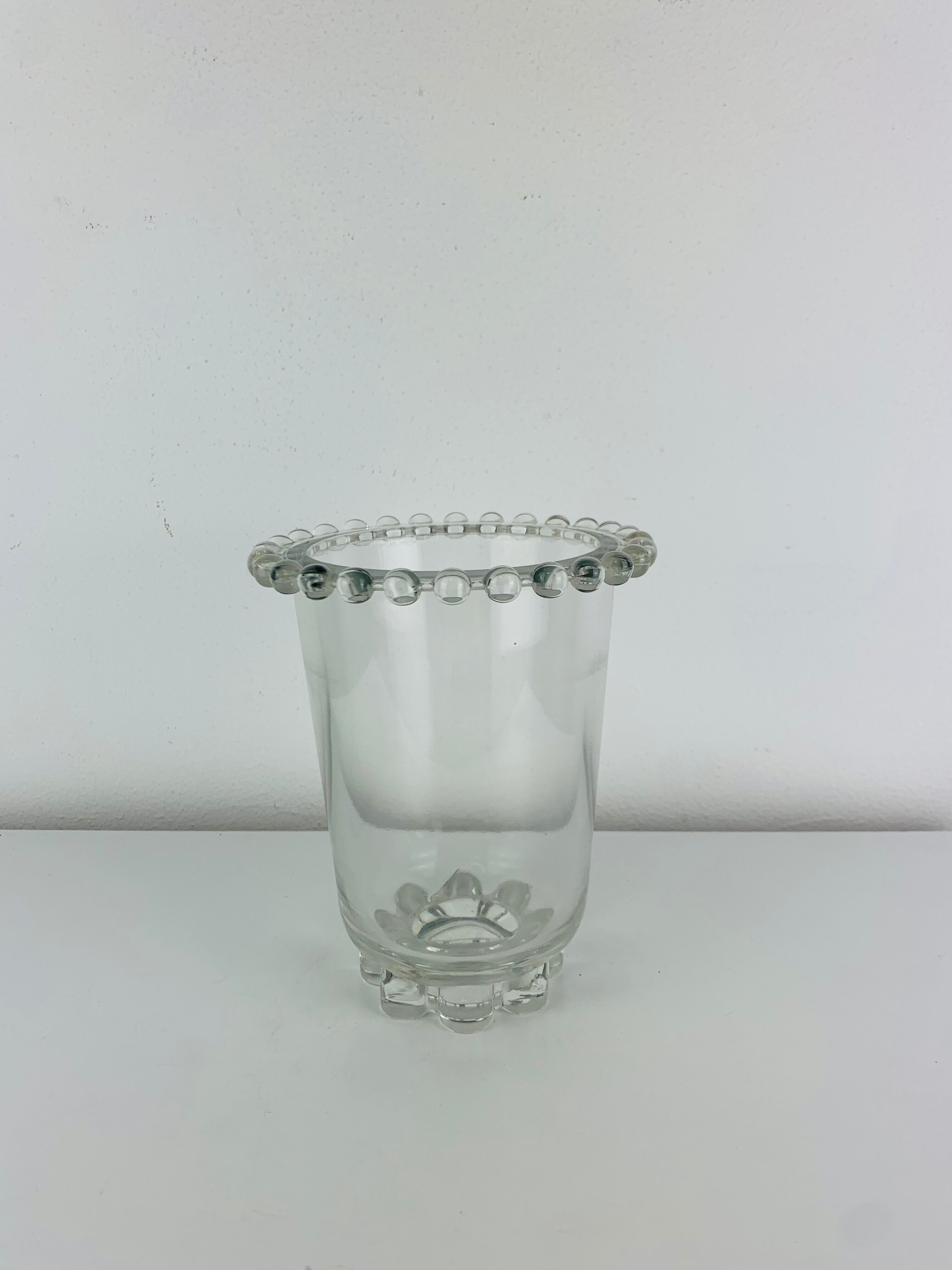 Vase art déco en verre par Rudolf Schrotter