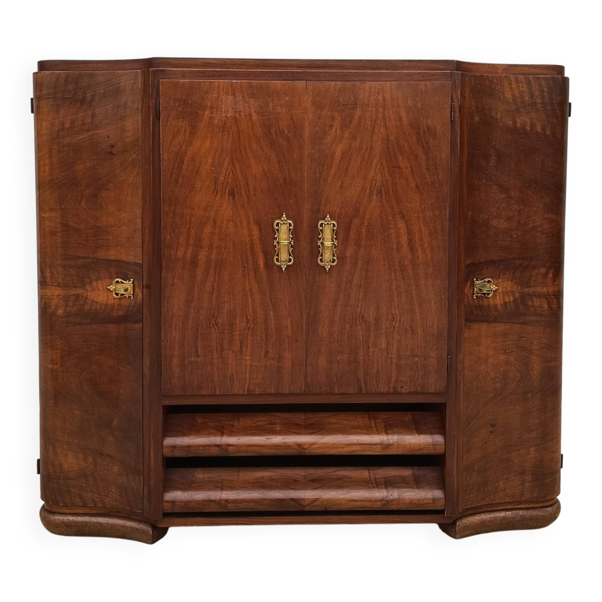 Art Deco walnut burl buffet