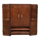 Art Deco walnut burl buffet