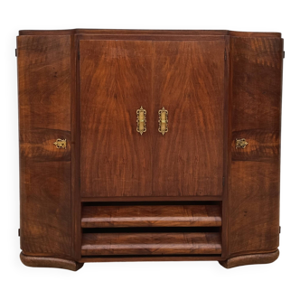 Art Deco walnut burl buffet