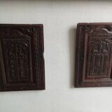 Carved wooden panels