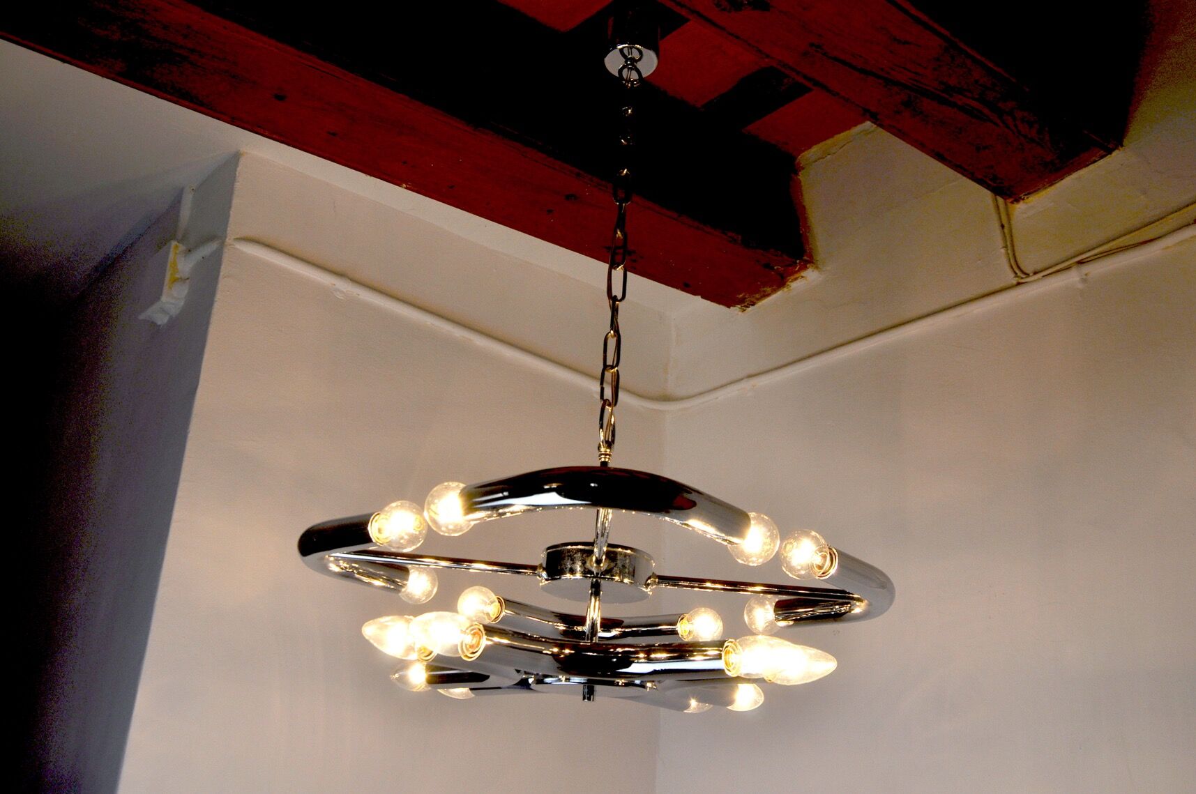 Regency Space-Age chandelier, Italy, 1970