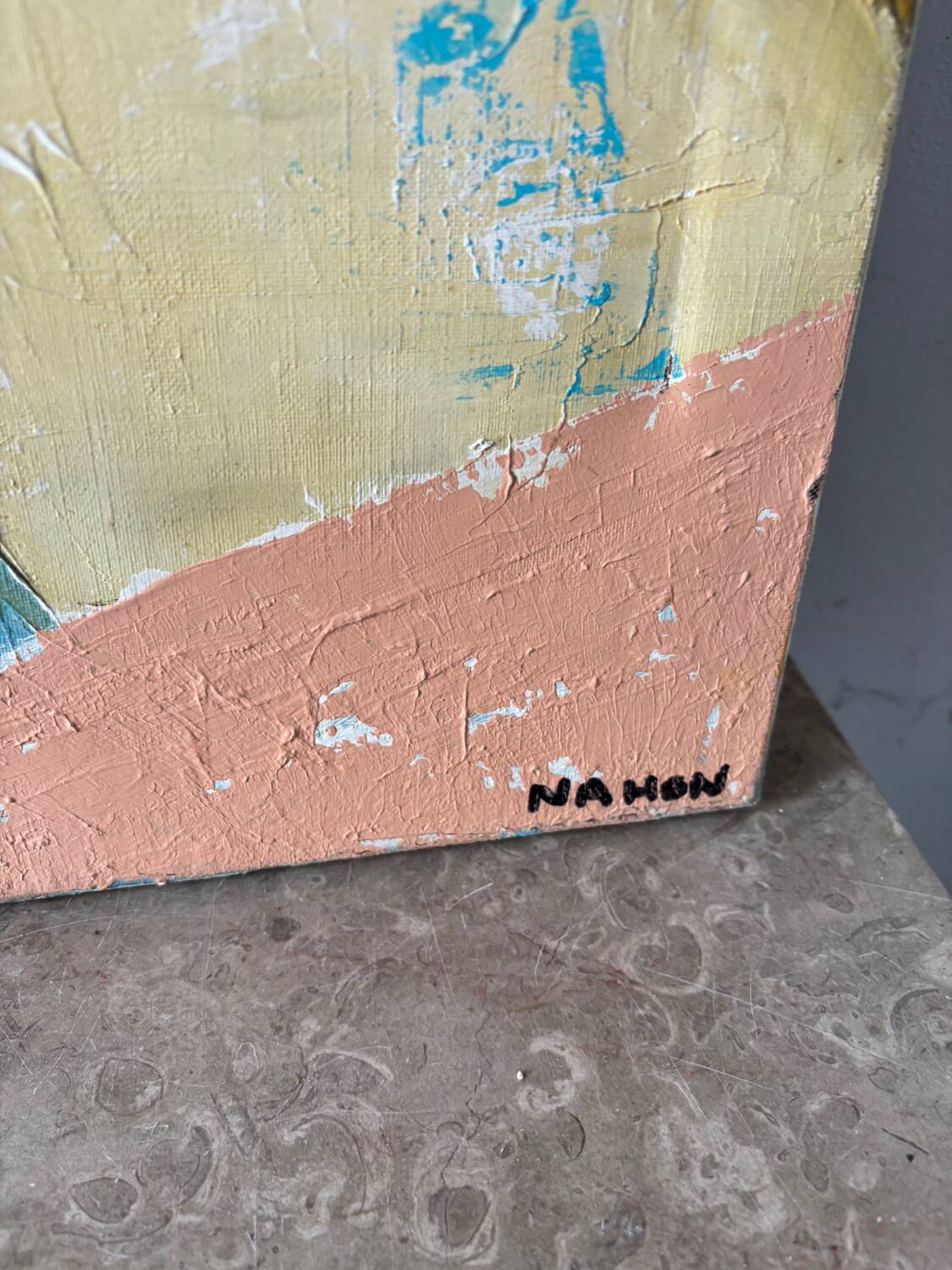 Composition abstraite signée Nahon