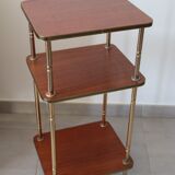 60s teak and brass table