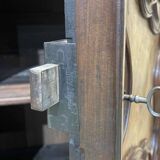 Bressane wardrobe of Louis XV period in walnut and walnut magnifying glass 18th