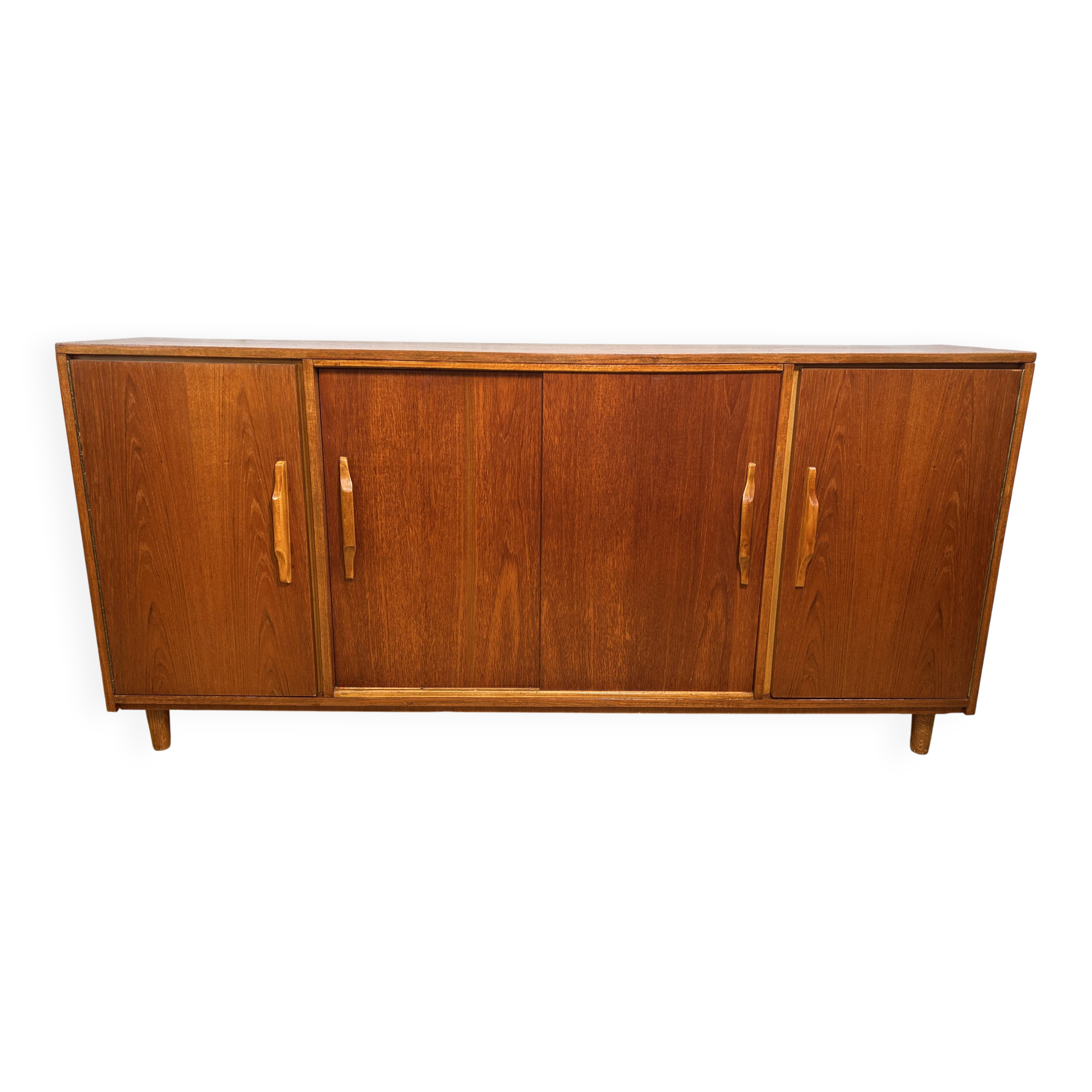 Mid-Century Retro Vintage Teak Sideboard – 1960s Space-Saving Elegance