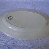 SERVING DISH OVAL E. CHARCOAL IRON EARTH SALINS ART NOUVEAU