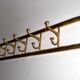 Art-Deco brass Coat Rack & one Hanger, France, 1940s