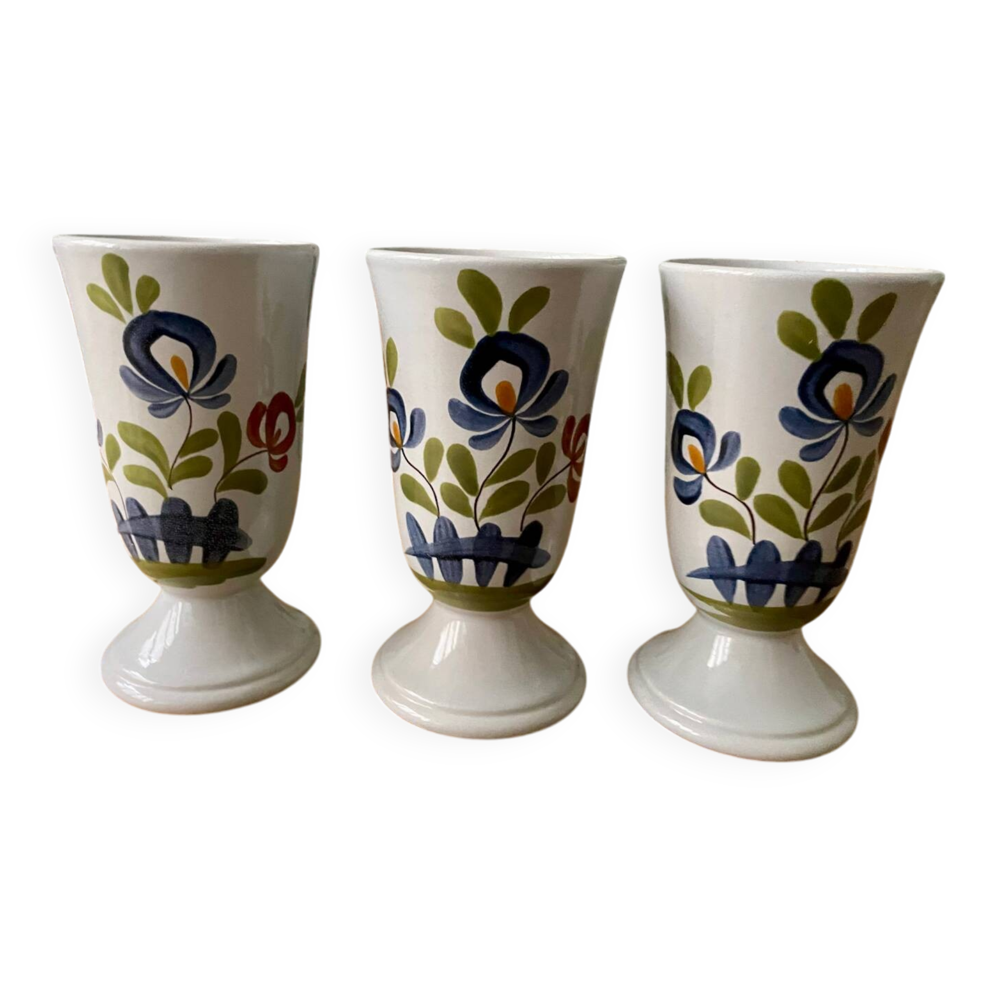 Hand-Painted Ceramic Mazagrans - Cups