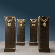 Ancient neoclassical poplar columns, Italy, 18th century