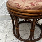 Bamboo footrest with cushion