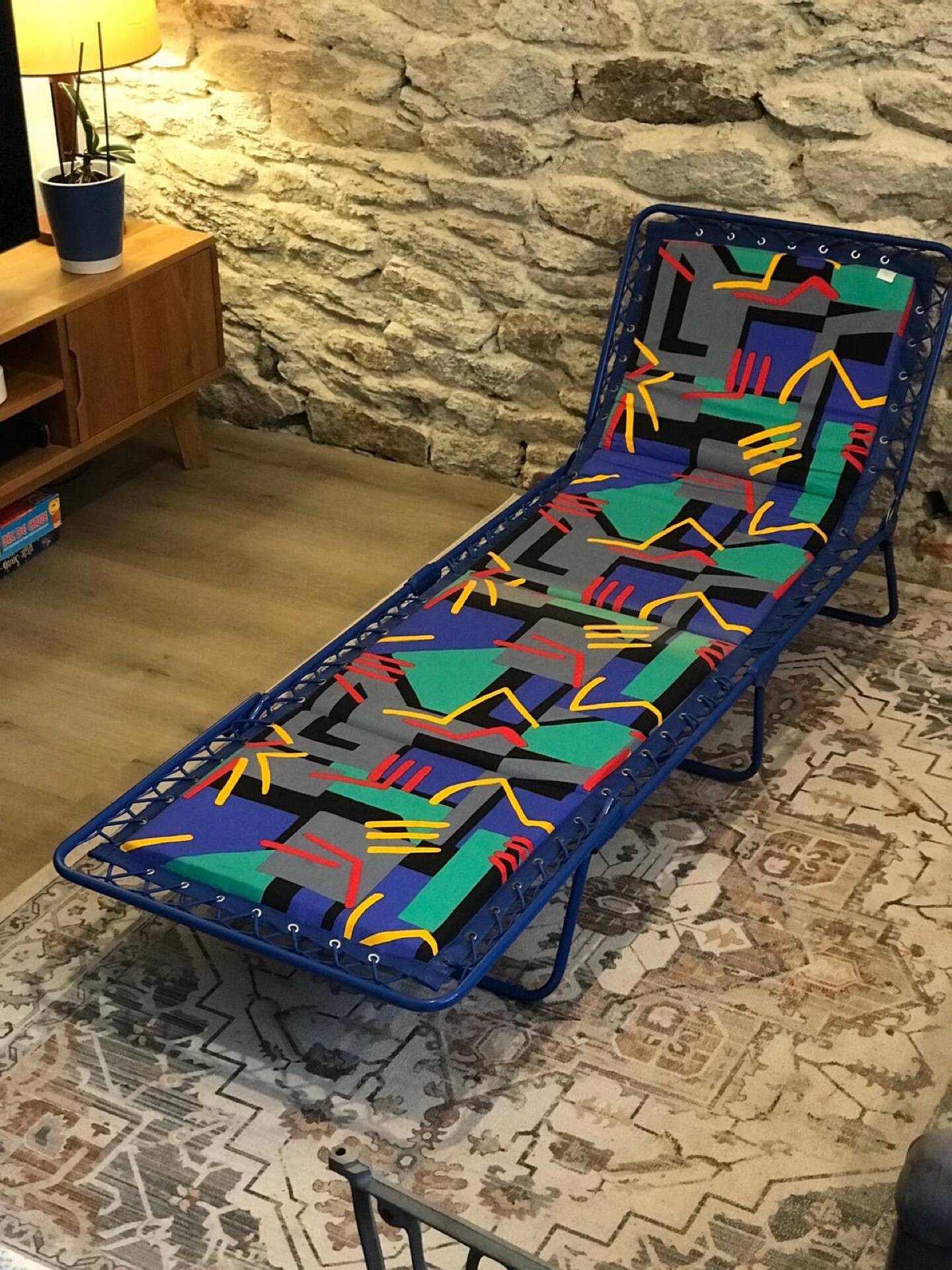 Lafuma vintage armchair / chaise longue – 1970s