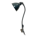 Industrial Grey Enamel Gooseneck Desk Lamp from Siemens, 1950s