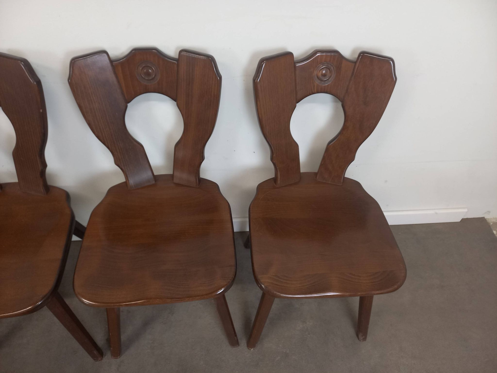 Set of 6 brutalist bistro chairs