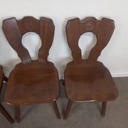 Set of 6 brutalist bistro chairs