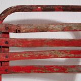 Anciennes chaises de jardin rouges (c.1920). Ensemble de 4 pièces #37