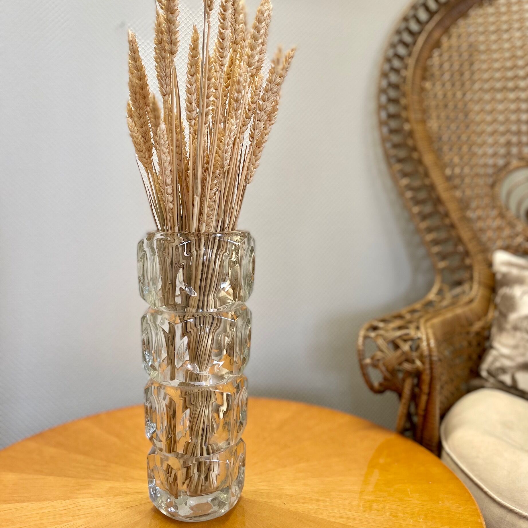Vintage glass vase 1950s