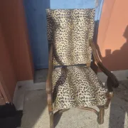 Vintage leopard armchair