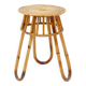 Bohemian plant stand or side table in rattan and bamboo - 1960s