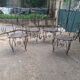 Fauteuils de jardin vintage en fer forgé