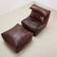 Early Bambole Lounge Chair + Ottoman by Mario Bellini for C&B Italia 1972