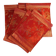 Set of 6 small table napkins in red brocade.