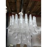 Contemporary Murano Glass Chandelier Italian Sella Alabastro