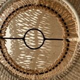 Small rattan lampshade in the shape of a braided hat