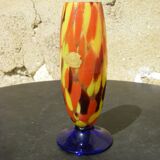Vase en verre multicolore ancien