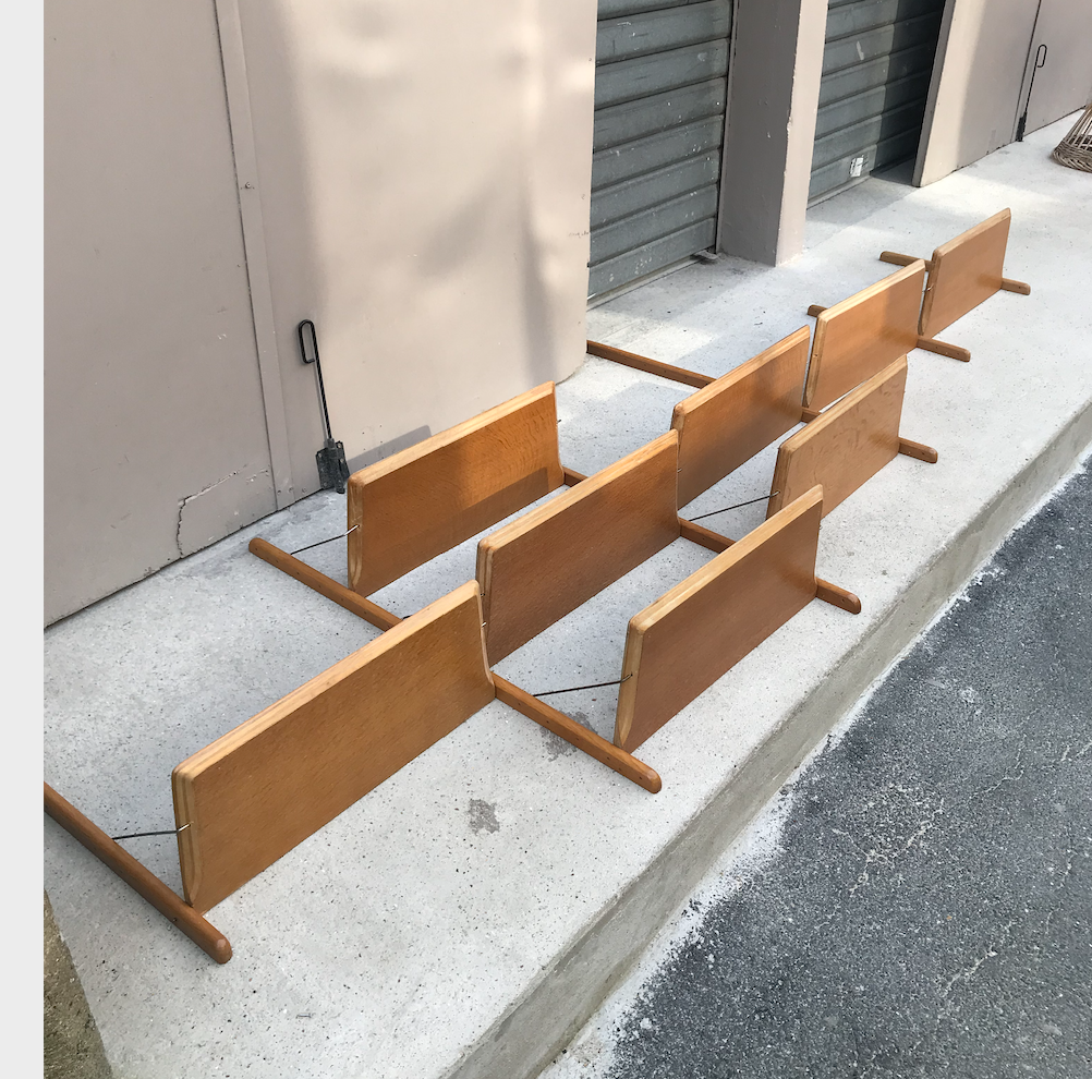 Set of modular shelves De Jacques Hauville edition Bema 1950