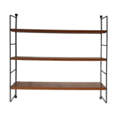 String Style Vintage Wire Wall-Mounted Bookshelf in Teak