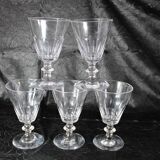 Baccarat / St Louis Caton crystal glasses early 20th France