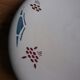 Round hollow dish Art Deco stencil decoration