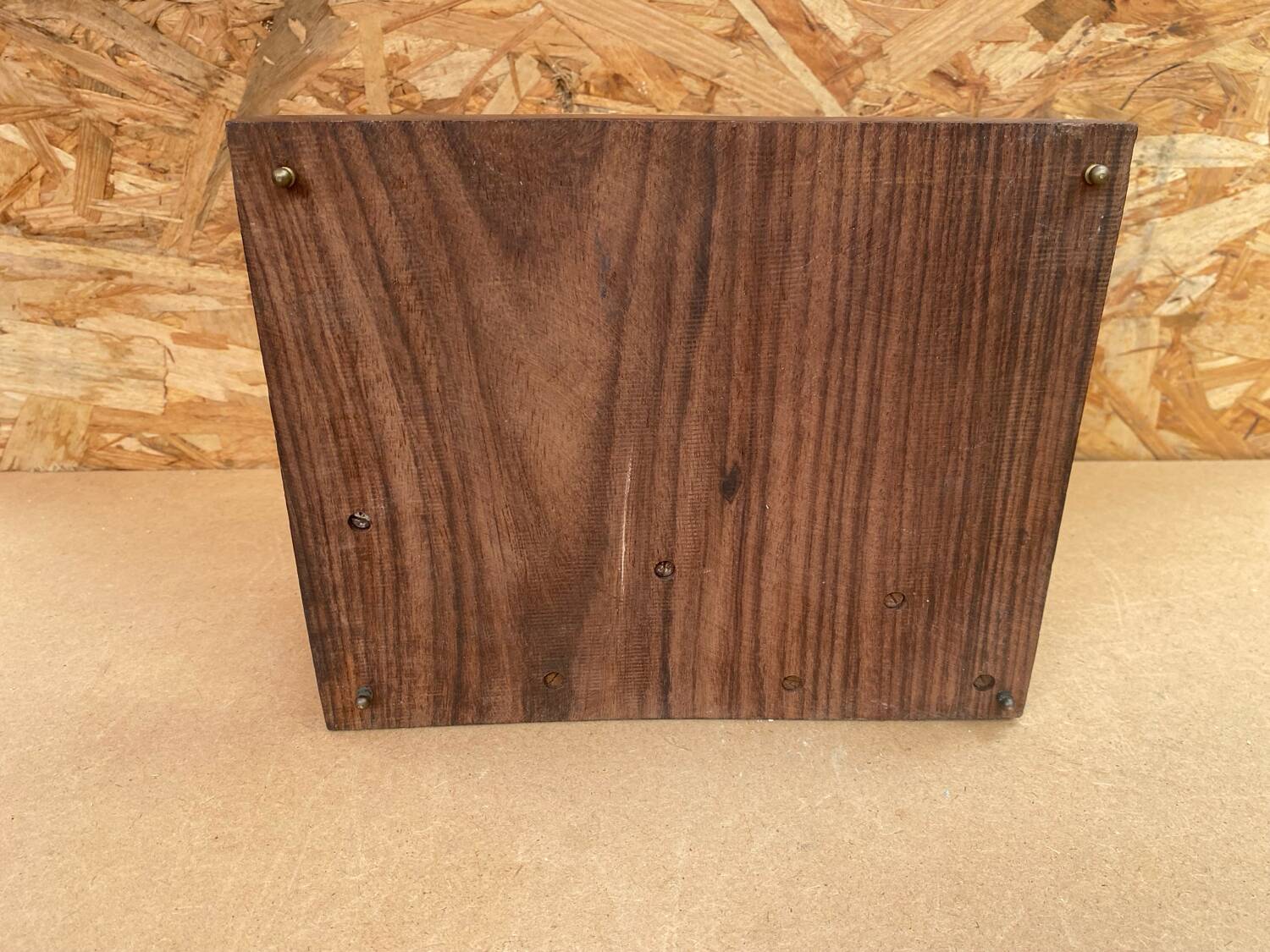 Old Smoking Kit Storage In Wood & Aluminum Vintage #B089