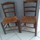 Paire de chaises enfants artisanales 1900