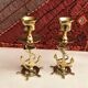 Pair of gilded brass candlesticks