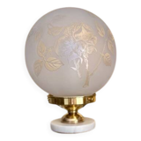 Art nouveau globe lamp signed Deveau