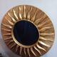 Sun mirror in gold-leaf resin from the 70s
