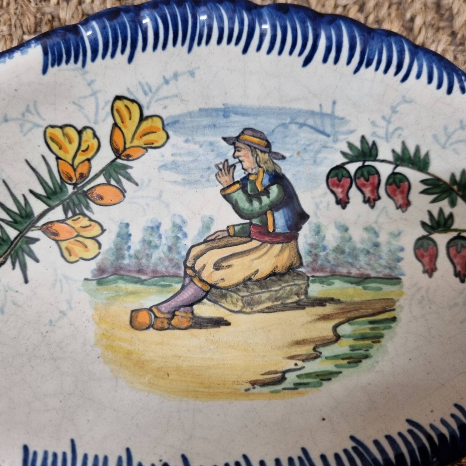 Henriot Quimper Butter Dish, 1930