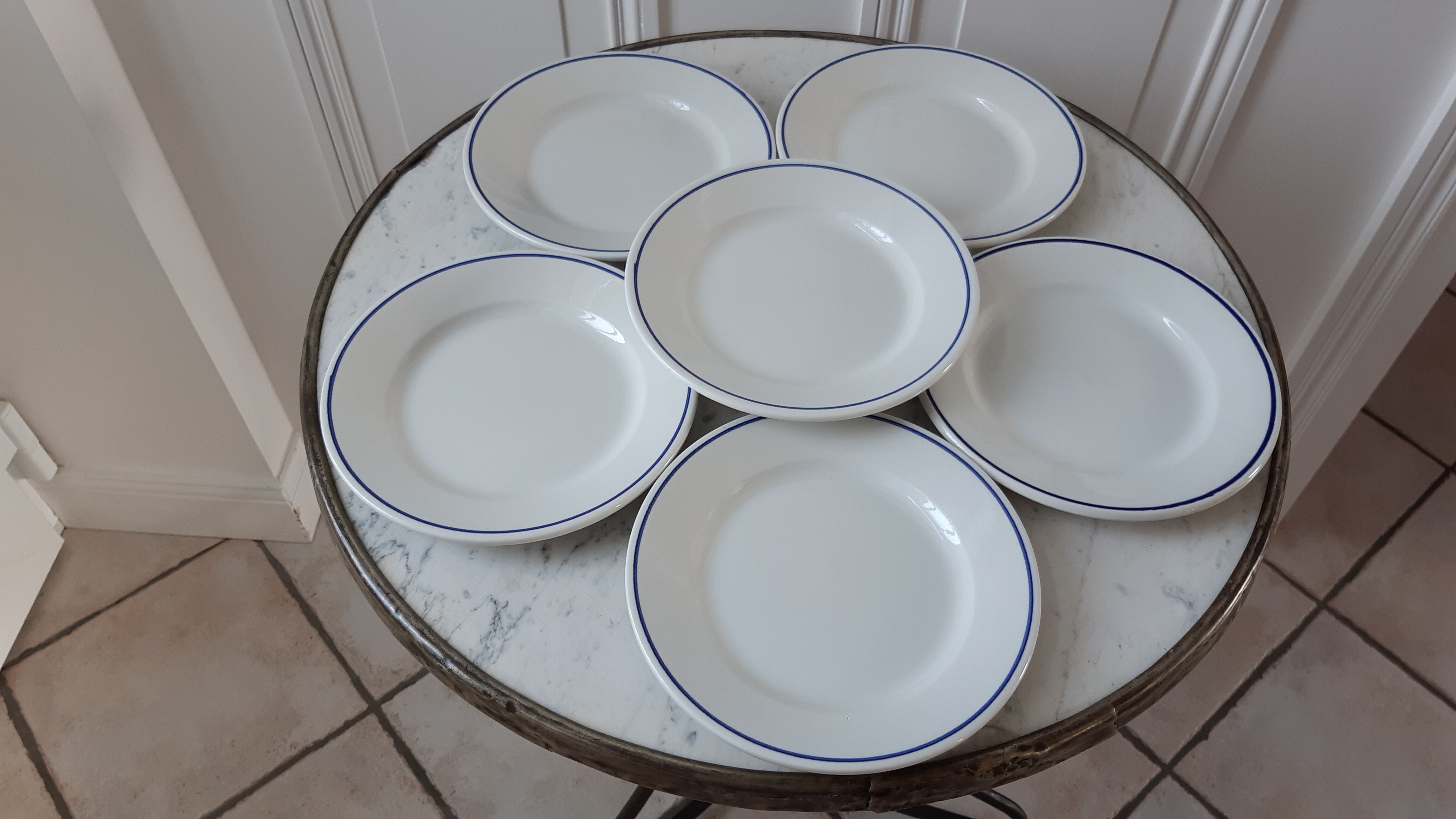 Set of 6 dessert plates Digoin Sarreguemines 60s